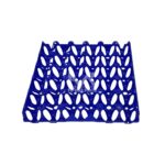 blue plastic egg tray