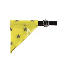 دستمال گردن سگ طرح ستاره رنگ زرد