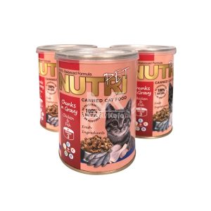 کنسرو خوراک مخصوص گربه حاوی گوشت مرغ و ماهی
